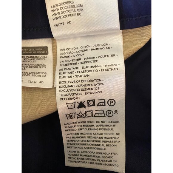 2 Pairs Dockers Mens Alpha Khaki Pants Supreme Flex Black Blue W36 L32 - Picture 5 of 12